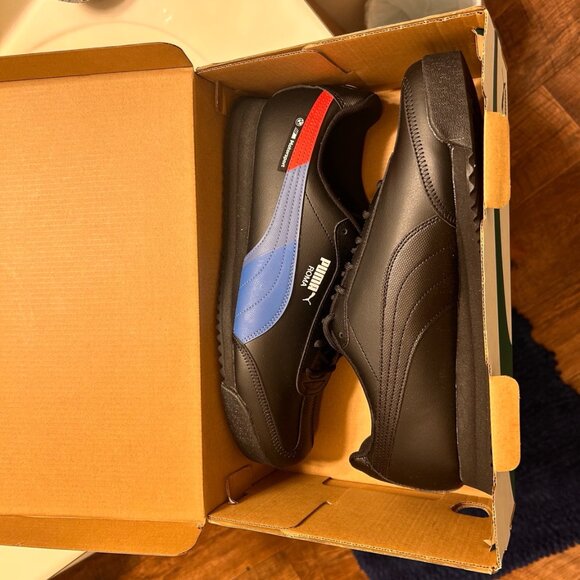 Puma BMW MMS Roma Via Sneakers – Black/Blue/Red – Men’s 12 – New in Box - Picture 3 of 6